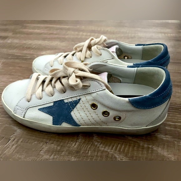 Golden Goose super star canvas leather low sneakers size 7 - Picture 1 of 6